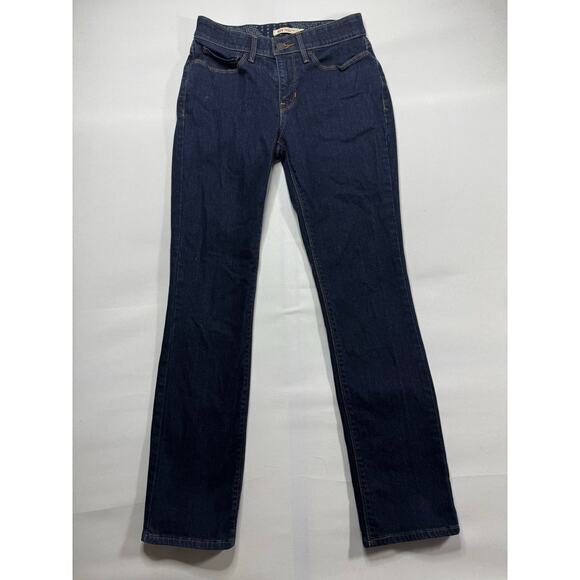 Levi's 525 Women's Perfect Waist Straight Leg Blue Denim Jeans - Sz 4S (27x29) - Picture 1 of 6